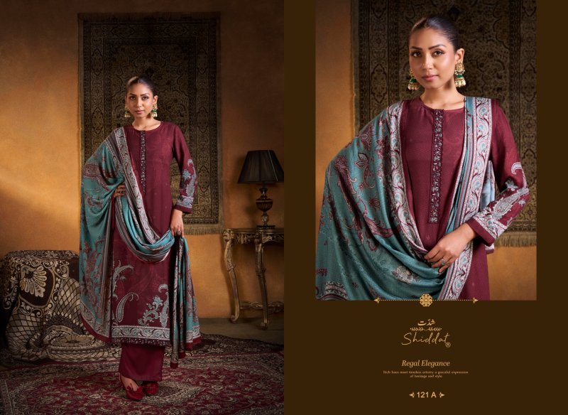Calista 121 By Shiddat Viscose Pashmina Dress Material